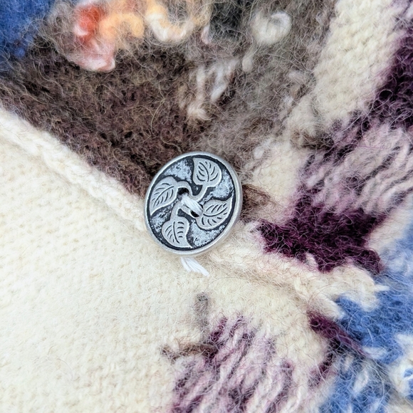 Vintage Wool Northern Reflections Nature Embroidery Button Up Cardigan - Picture 11 of 11